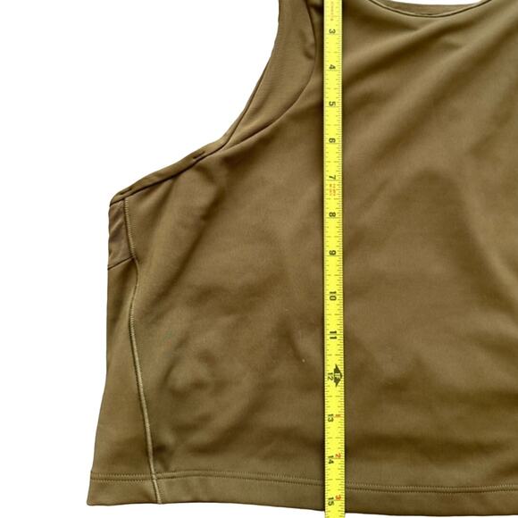 Athleta Conscious Mesh Crop Sports Bra, Olive Green, Women's Size XL - Picture 7 of 7
